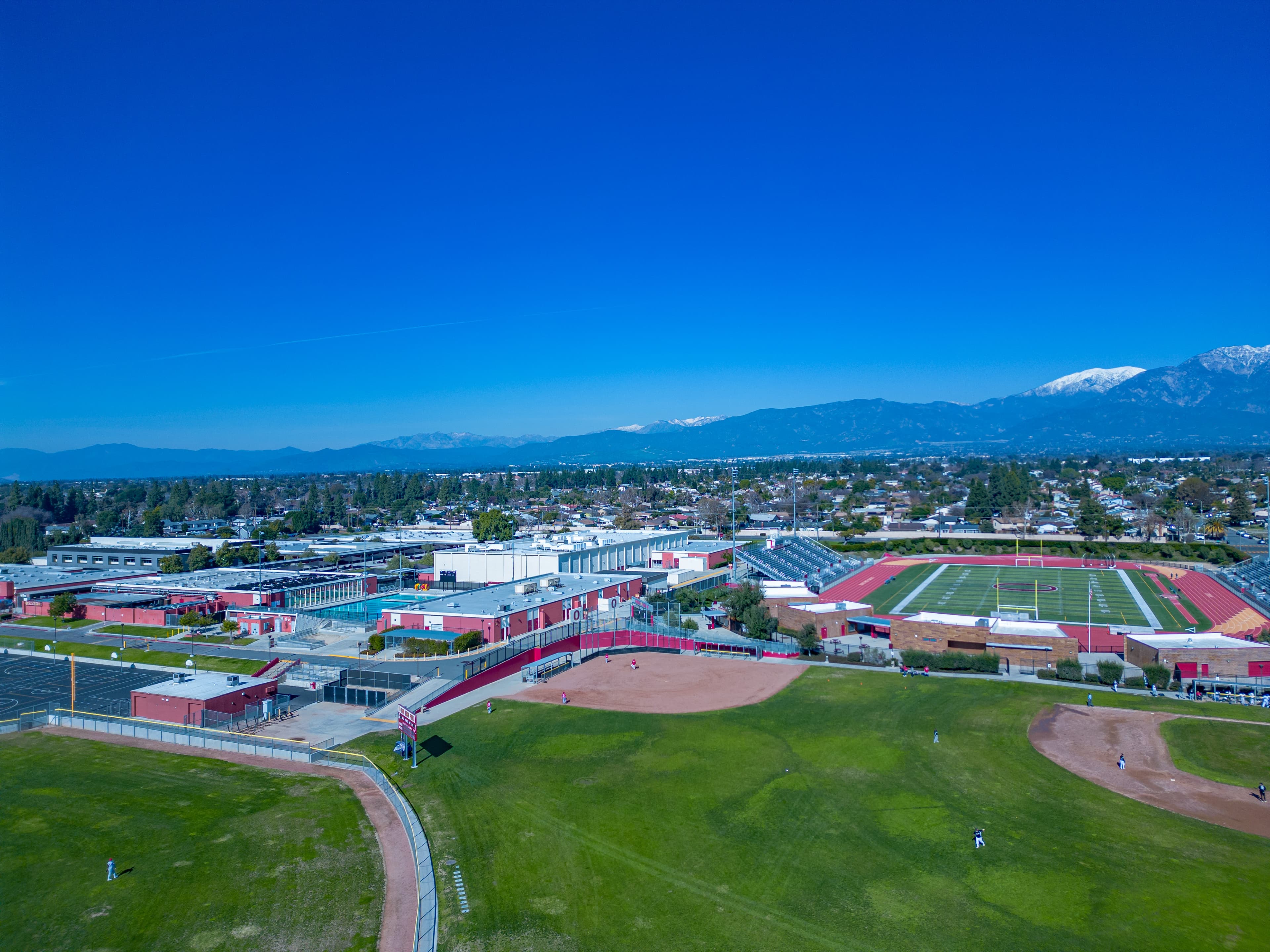 A local highschool aerial view